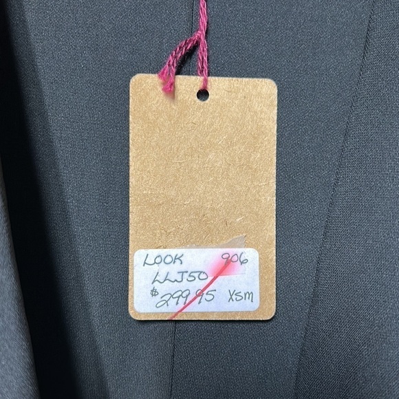 Look gold label size XS long sleeve black overlay boutique wear. NWT - Picture 12 of 15